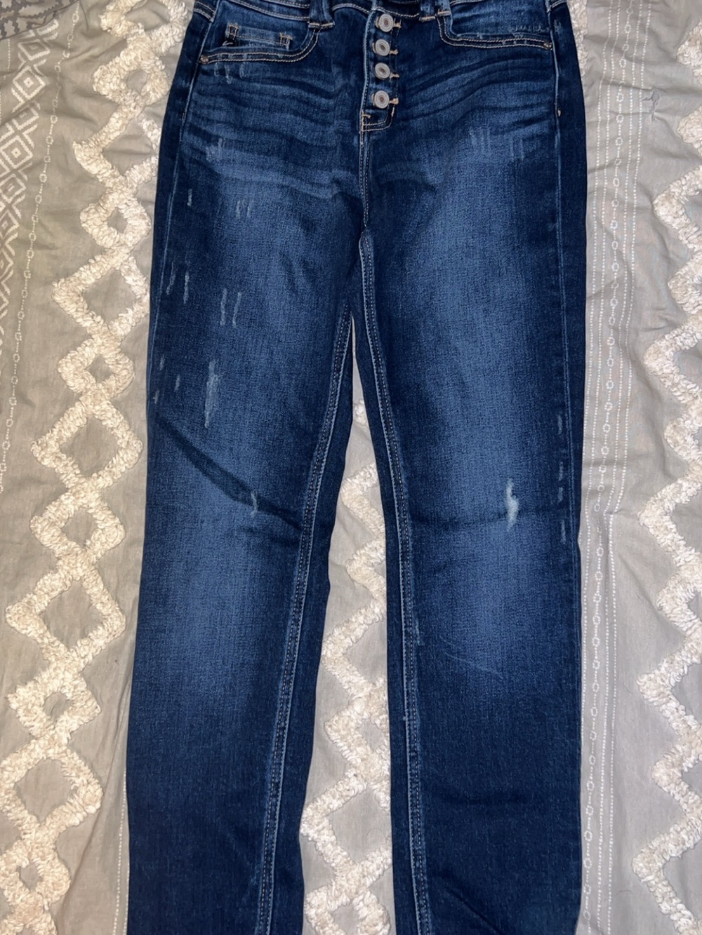 KanCan Dark Blue Button-Fly Women's Jeggings
